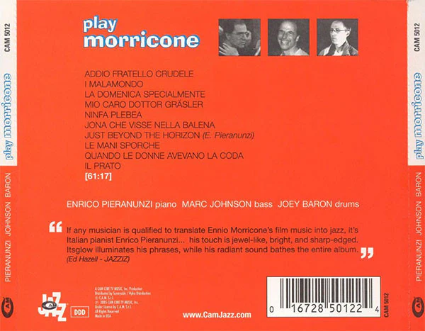 Enrico Pieranunzi, Marc Johnson, Joey Baron - Play Morricone (CD) - Image 3
