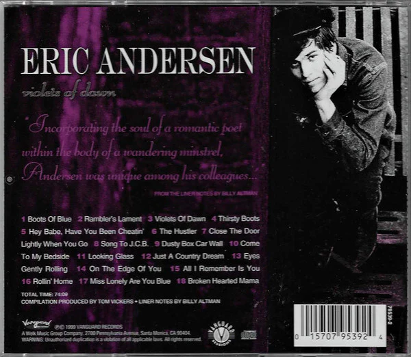Eric Andersen  - Violets Of Dawn (CD) - Image 2