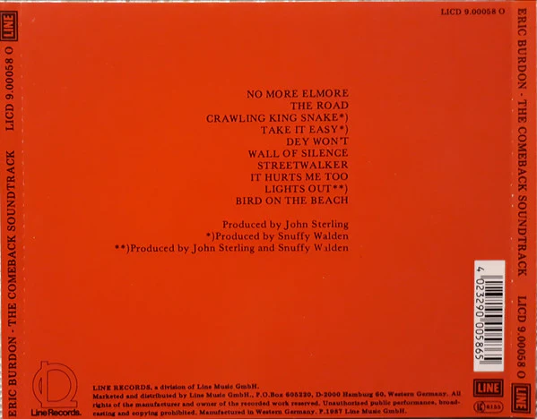 Eric Burdon Band - The Comeback Soundtrack (CD) - Image 2