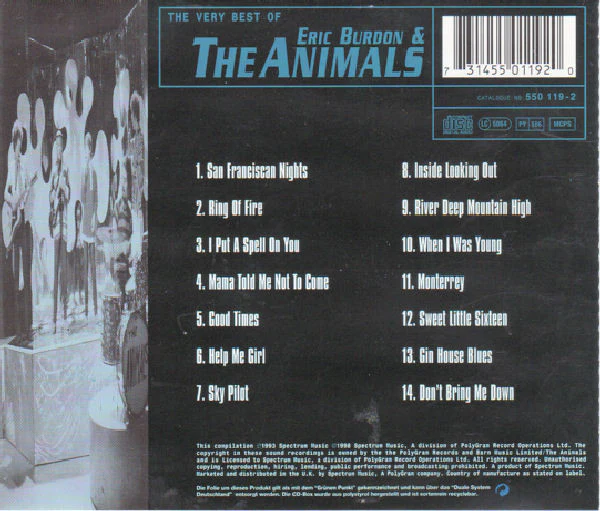Eric Burdon & The Animals - The Very Best Of Eric Burdon & The Animals (CD) - Image 4