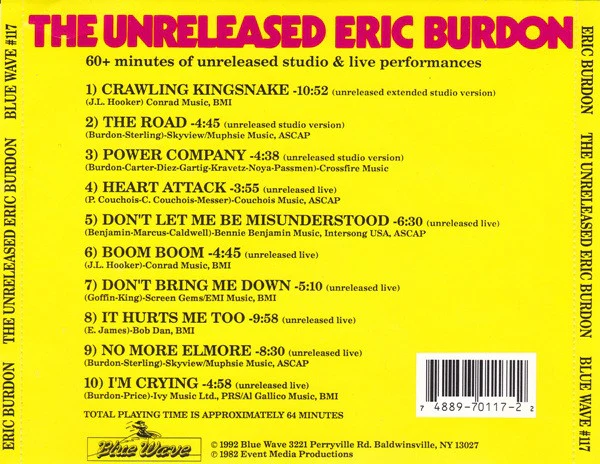 Eric Burdon - The Unreleased Eric Burdon (CD) - Image 3