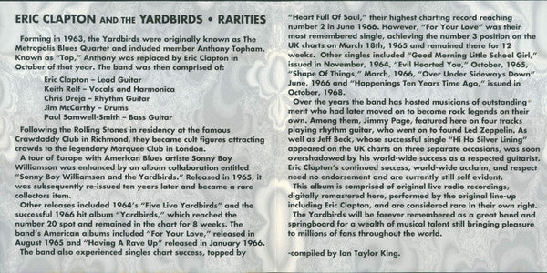Eric Clapton & The Yardbirds - Rarities (CD) - Image 4