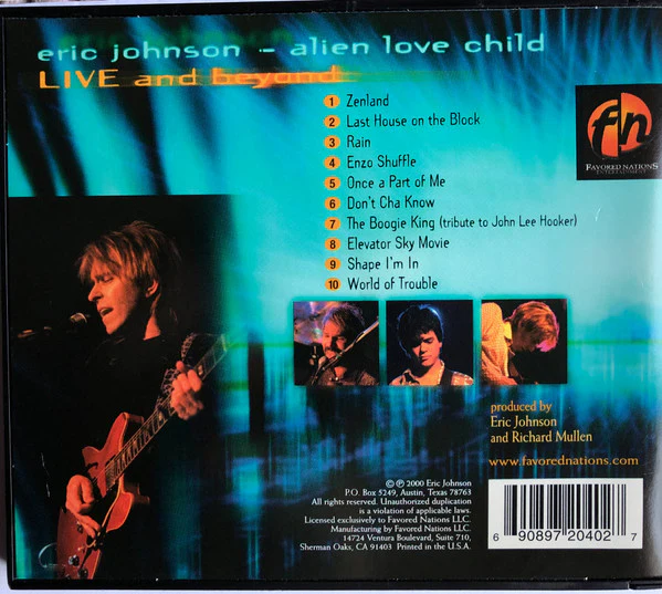 Eric Johnson & Alien Love Child - Live And Beyond (CD) - Image 2
