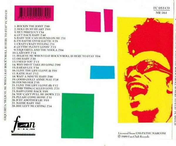 Esquerita - "Believe Me When I Say Rock'N'Roll Is Here To Stay" (CD) - Image 3