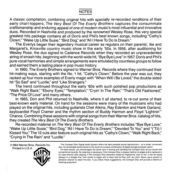 Everly Brothers - The Very Best Of The Everly Brothers (CD) - Image 5