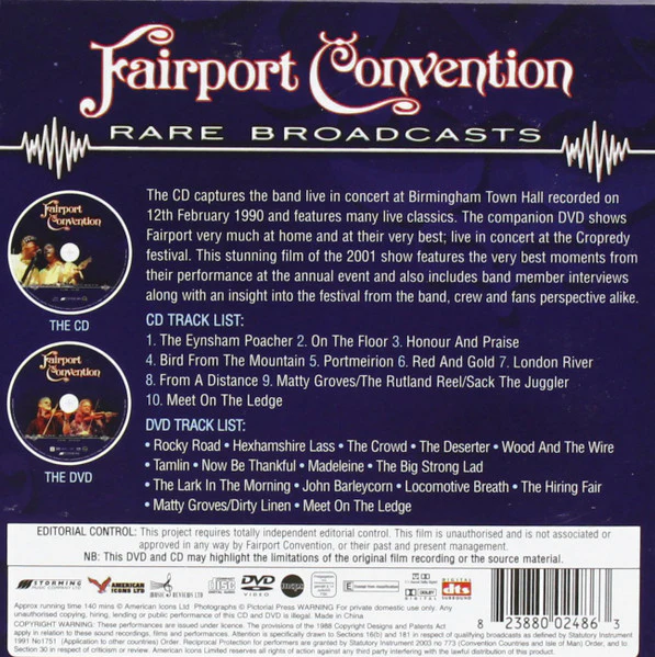 Fairport Convention - Rare Broadcasts on CD & DVD (CD) - Image 2