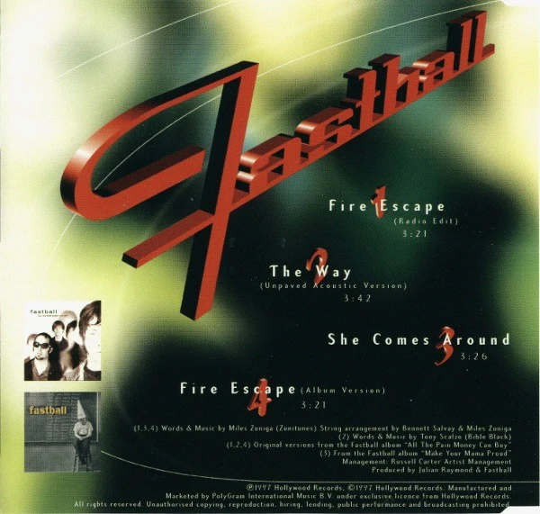 Fastball - Fire Escape (CD) - Image 2