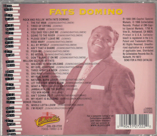 Fats Domino - Rock And Rollin' With Fats Domino / Million Sellers By Fats (CD) - Image 3