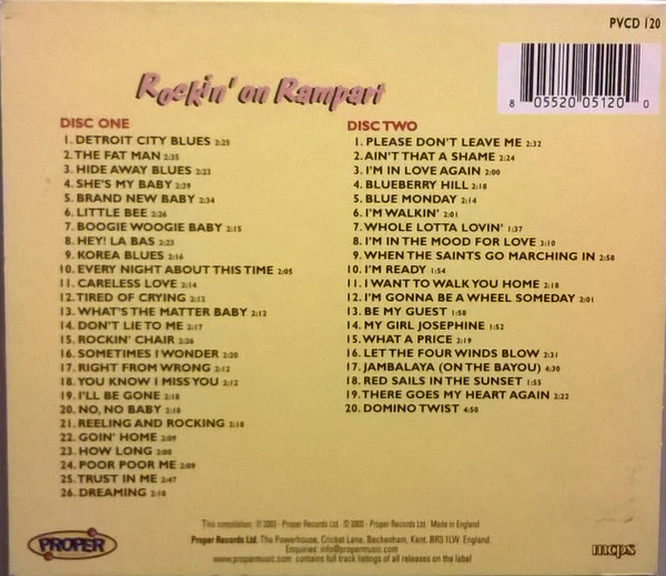Fats Domino - Rockin' On Rampart (CD) - Image 2