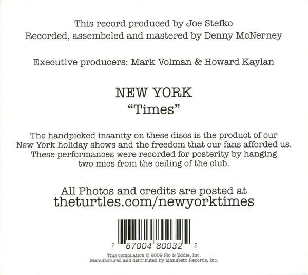 Flo & Eddie - New York "Times" 1979-1994 Live At The Bottom Line (CD) - Image 2