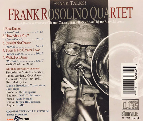 Frank Rosolino Quartet* - Frank Talks! (CD) - Image 2