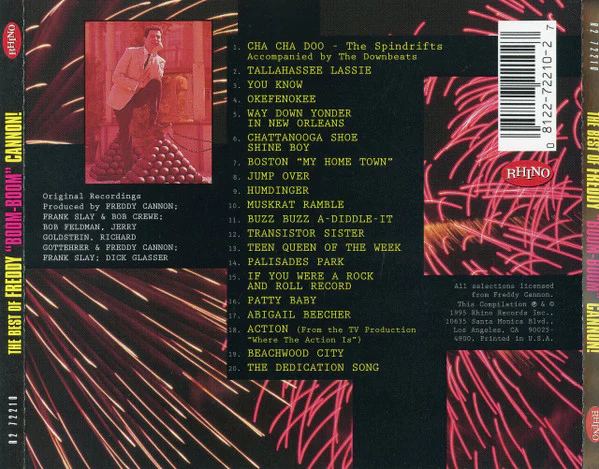 Freddy Cannon - The Best Of Freddy 'Boom Boom' Cannon - Big Blast From Boston! (CD) - Image 2
