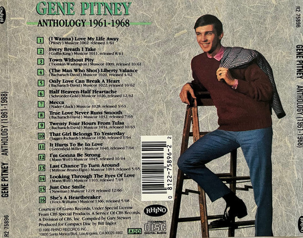 Gene Pitney - Anthology 1961-1968 (CD) - Image 2