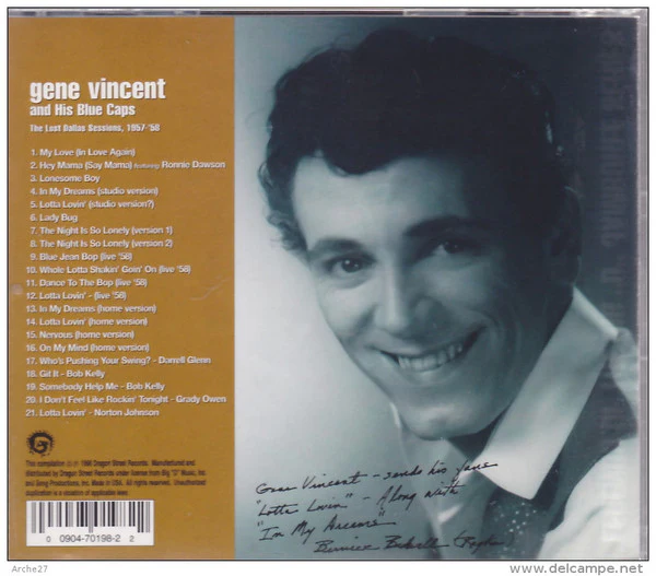 Gene Vincent & His Blue Caps - The Lost Dallas Sessions, 1957-'58 (CD) - Image 2