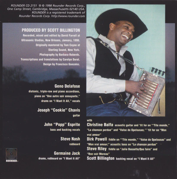 Geno Delafose And French Rockin' Boogie - La Chanson Perdue (CD) - Image 4