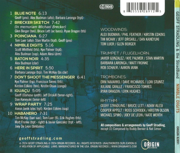 Geoff Stradling & The StradBand - Nimble Digits (CD) - Image 2