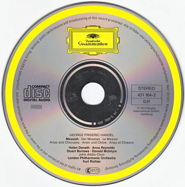 Georg Friedrich Händel – John Alldis Choir, London Philharmonic Orchestra, Karl Richter - Der Messias - Arien Und Chöre (CD) - Image 3
