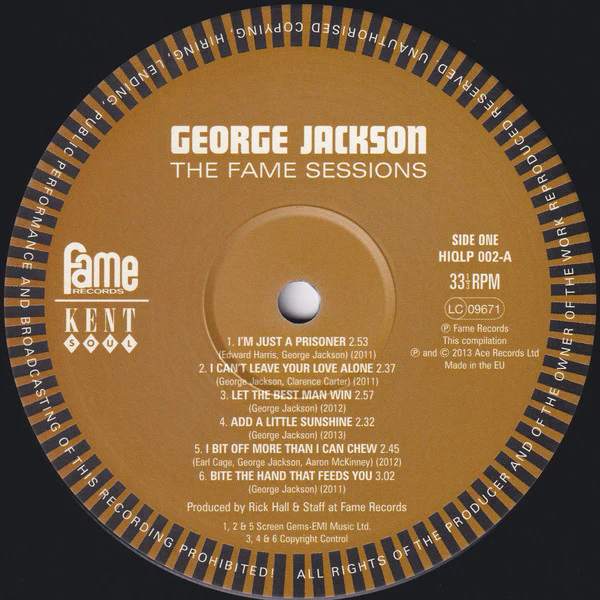 George Jackson  - The FAME Sessions (Vinyl) - Image 3