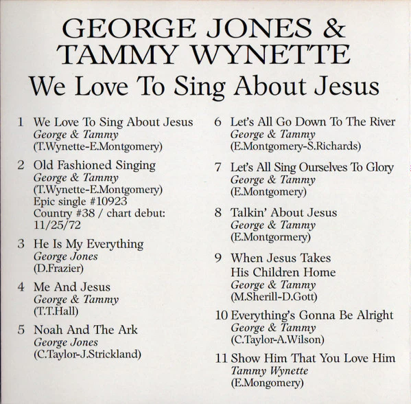 George Jones And Tammy Wynette* - We Love To Sing About Jesus (CD) - Image 4