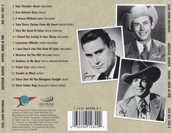 George Jones  - Hank, Bob & Me (CD) - Image 2