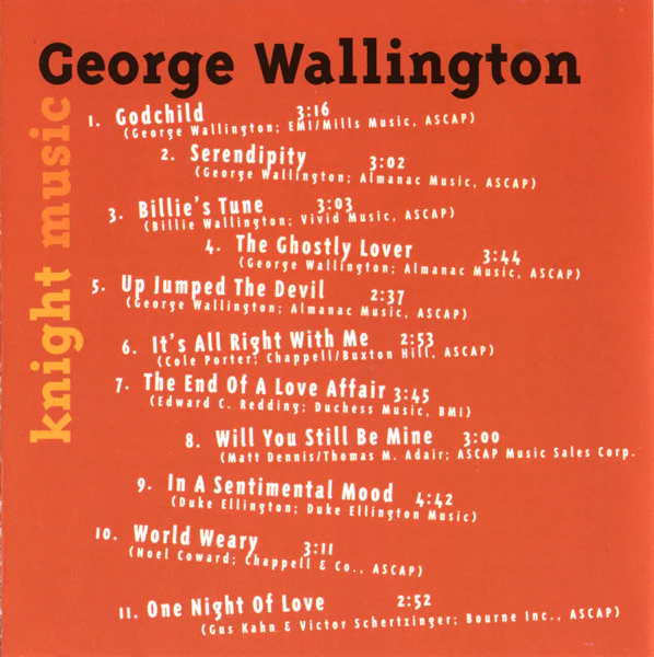 George Wallington - Knight Music: George Wallington Plays 5 Originals And 6 Standards (CD) - Image 4