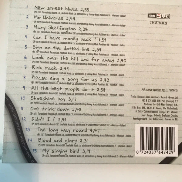 Gerry Rafferty - Singer Songwriter (CD) - Image 2