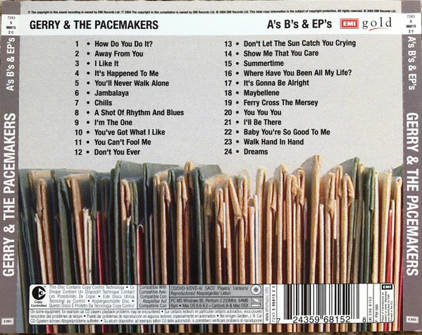 Gerry & The Pacemakers - A's B's & EPs (CD) - Image 2