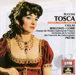 Giacomo Puccini, Maria Callas, Carlo Bergonzi, Tito Gobbi, Orchestre De La Société Des Concerts Du Conservatoire, Georges Prêtre - Tosca (Highlights) (CD)