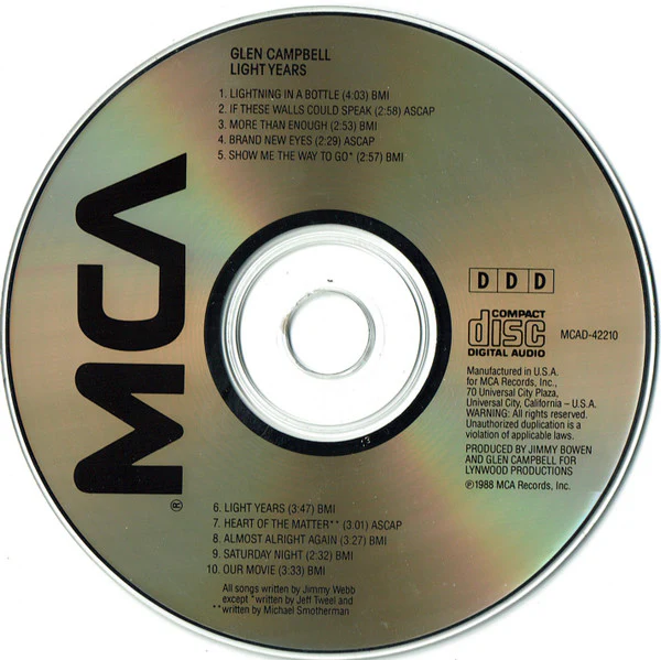 Glen Campbell - Light Years (CD) - Image 3