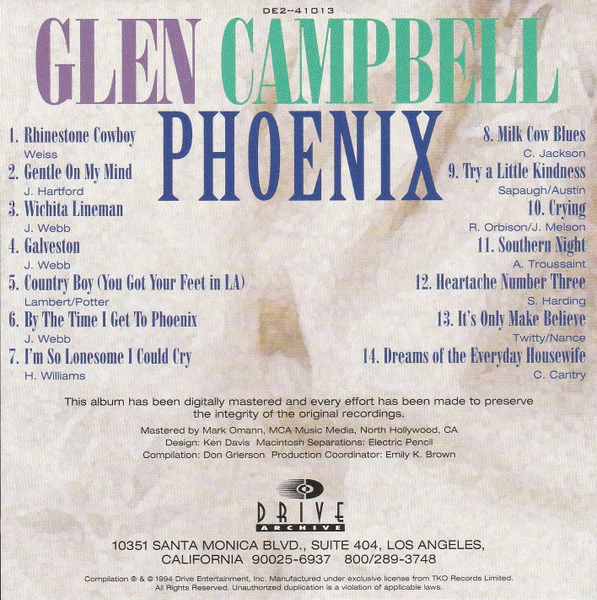 Glen Campbell - Phoenix (CD) - Image 2