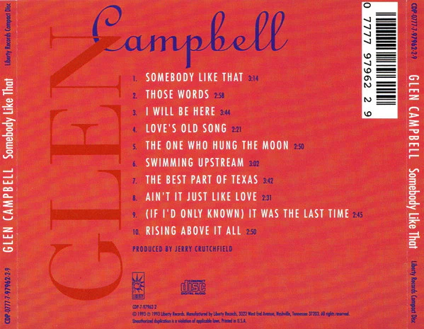 Glen Campbell - Somebody Like That (CD) - Image 2