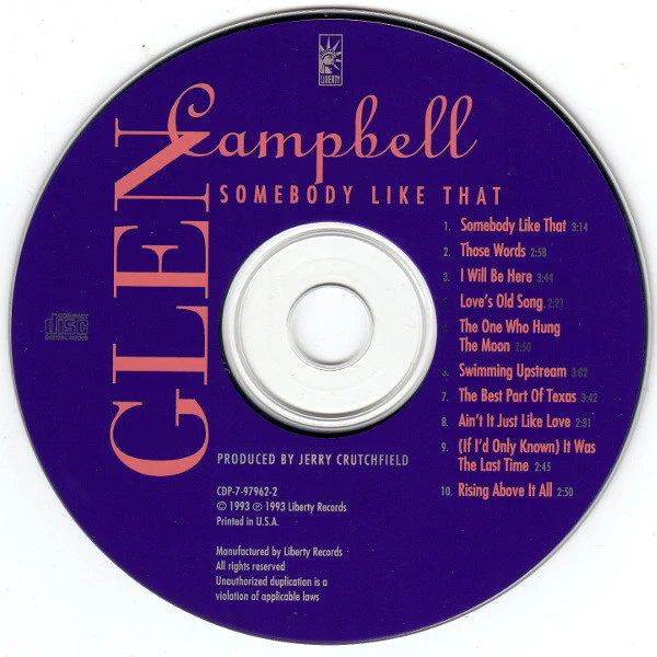 Glen Campbell - Somebody Like That (CD) - Image 3