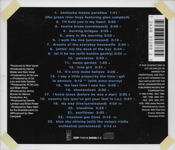 Glen Campbell - The Essential Glen Campbell Volume One The Capitol Years 1962-1979 (CD) - Image 3