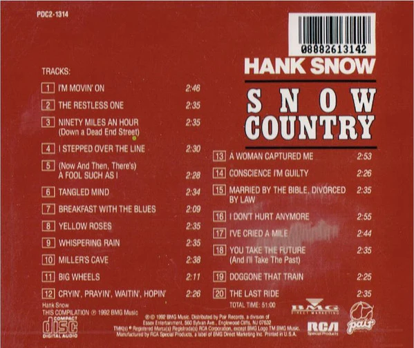 Hank Snow - Snow Country (CD) - Image 3