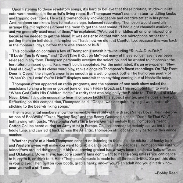 Hank Thompson - Hank World (CD) - Image 3