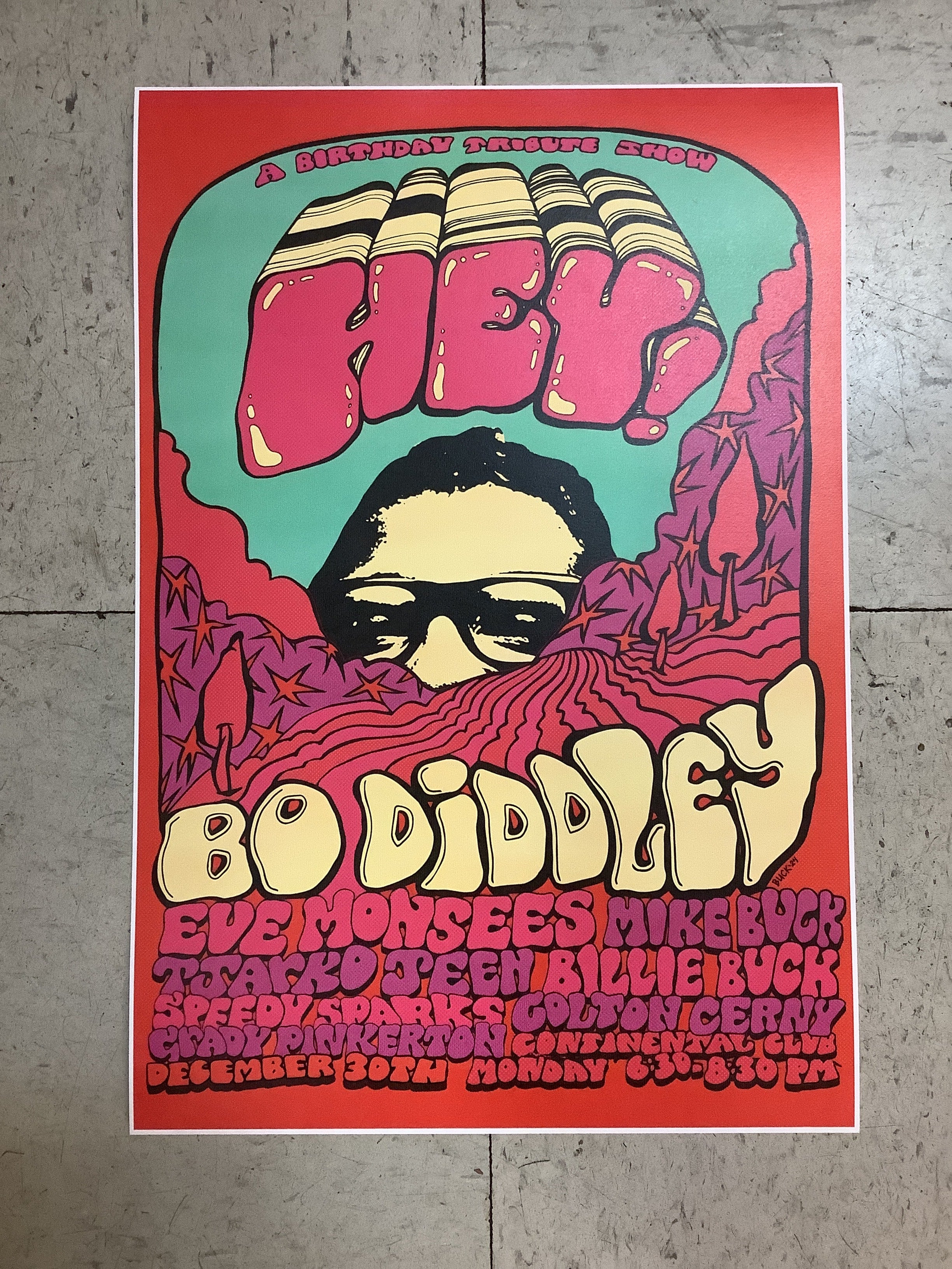 Hey! Bo Diddley: A Birthday Tribute Show at Continental Club - 2024 (Poster)