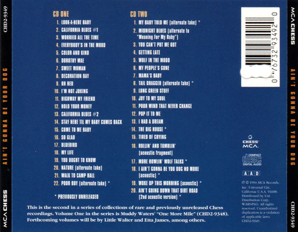 Howlin' Wolf - Ain't Gonna Be Your Dog (CD) - Image 3