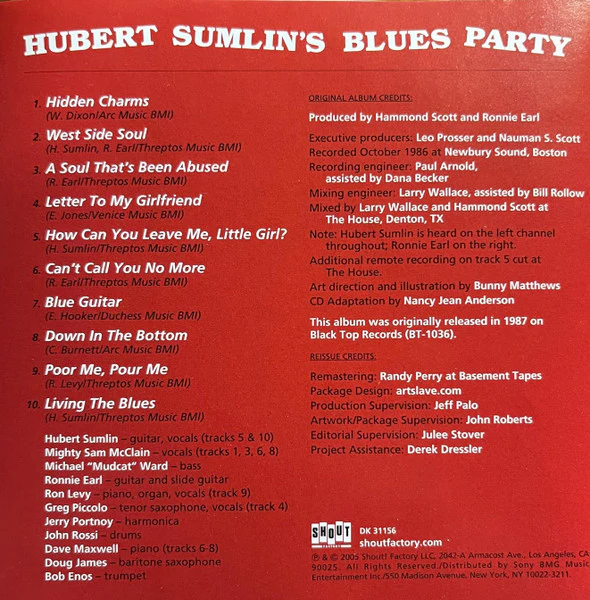 Hubert Sumlin - Hubert Sumlin's Blues Party (CD) - Image 3
