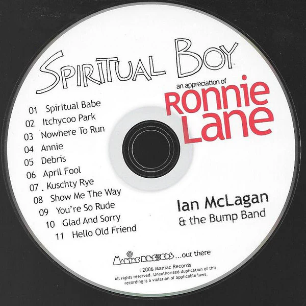 Ian McLagan & The Bump Band - Spiritual Boy (An Appreciation Of Ronnie Lane) (CD) - Image 3