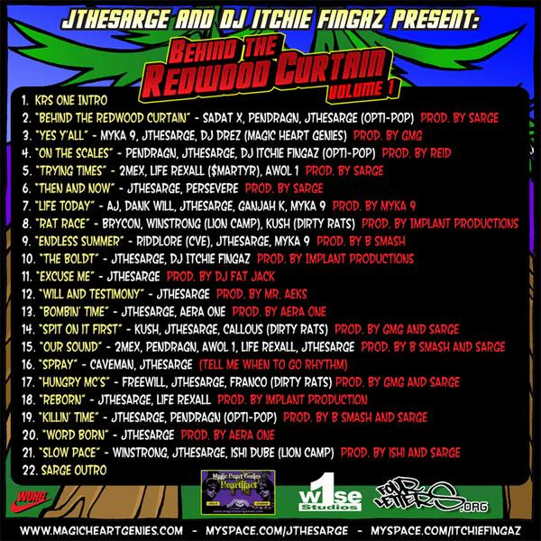 J The Sarge And DJ Itchie Fingaz - Behind The Redwood Curtain (CD) - Image 2