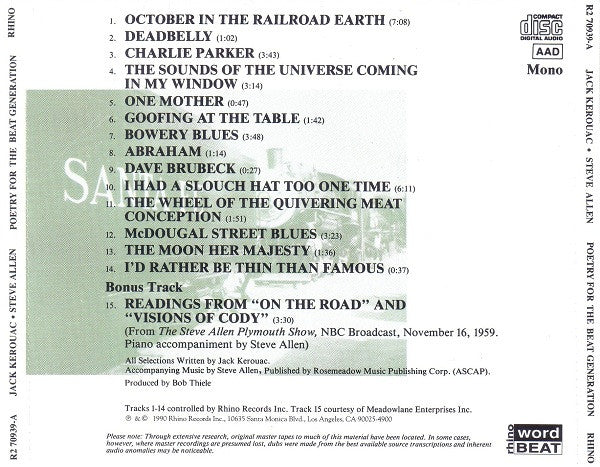 Jack Kerouac - The Jack Kerouac Collection (CD) - Image 3