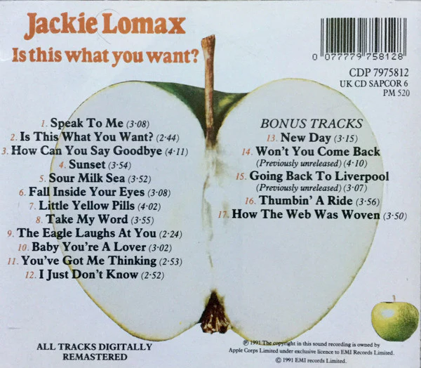 Jackie Lomax - Is This What You Want? (CD) - Image 3