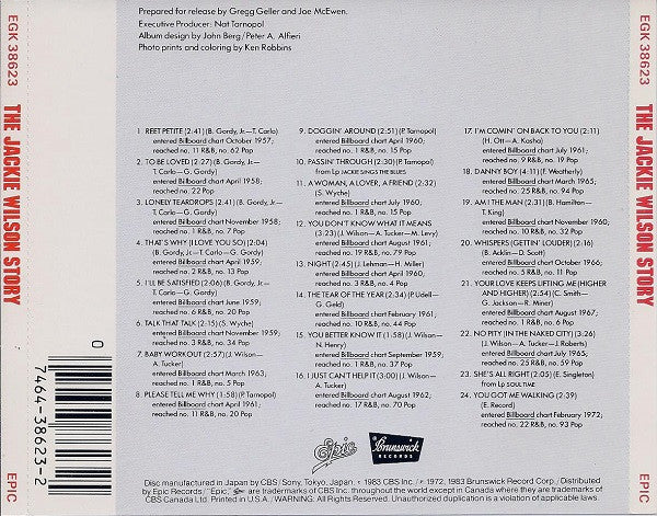Jackie Wilson - The Jackie Wilson Story (CD) - Image 2
