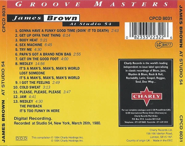 James Brown - At Studio 54 (CD) - Image 2