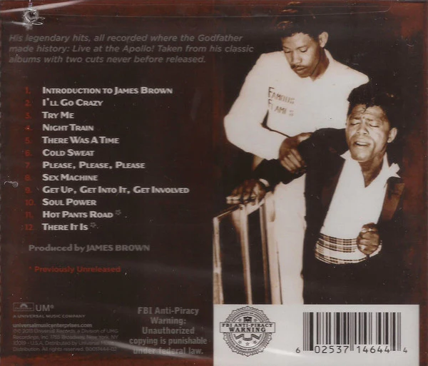 James Brown - Best Of Live At The Apollo : 50th Anniversary (CD) - Image 2