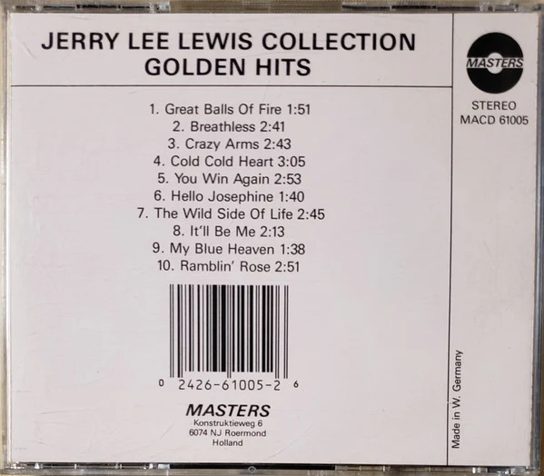 Jerry Lee Lewis - Collection - Golden Hits (CD) - Image 3
