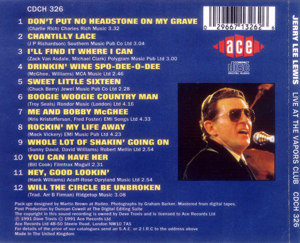 Jerry Lee Lewis - Live At The Vapors Club (CD) - Image 2