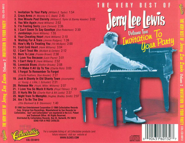 Jerry Lee Lewis - The Very Best Of Jerry Lee Lewis Volume Two (Invitation To Your Party) (CD) - Image 2