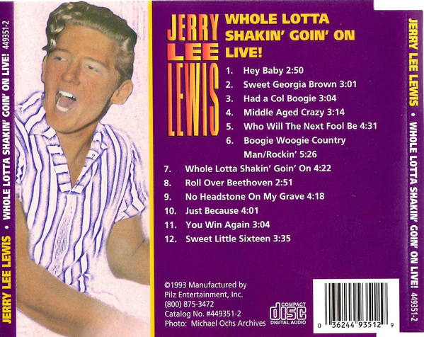 Jerry Lee Lewis - Whole Lotta Shakin' Goin' On Live! (CD) - Image 2