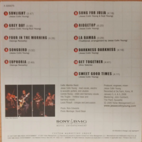 Jesse Colin Young - Standing Room Only (CD) - Image 2